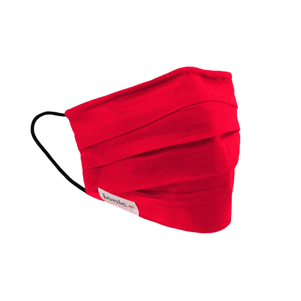 red-pleated-face-mask